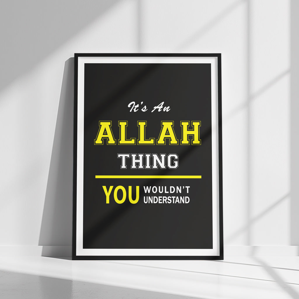 Allah Thing Wall Frame
