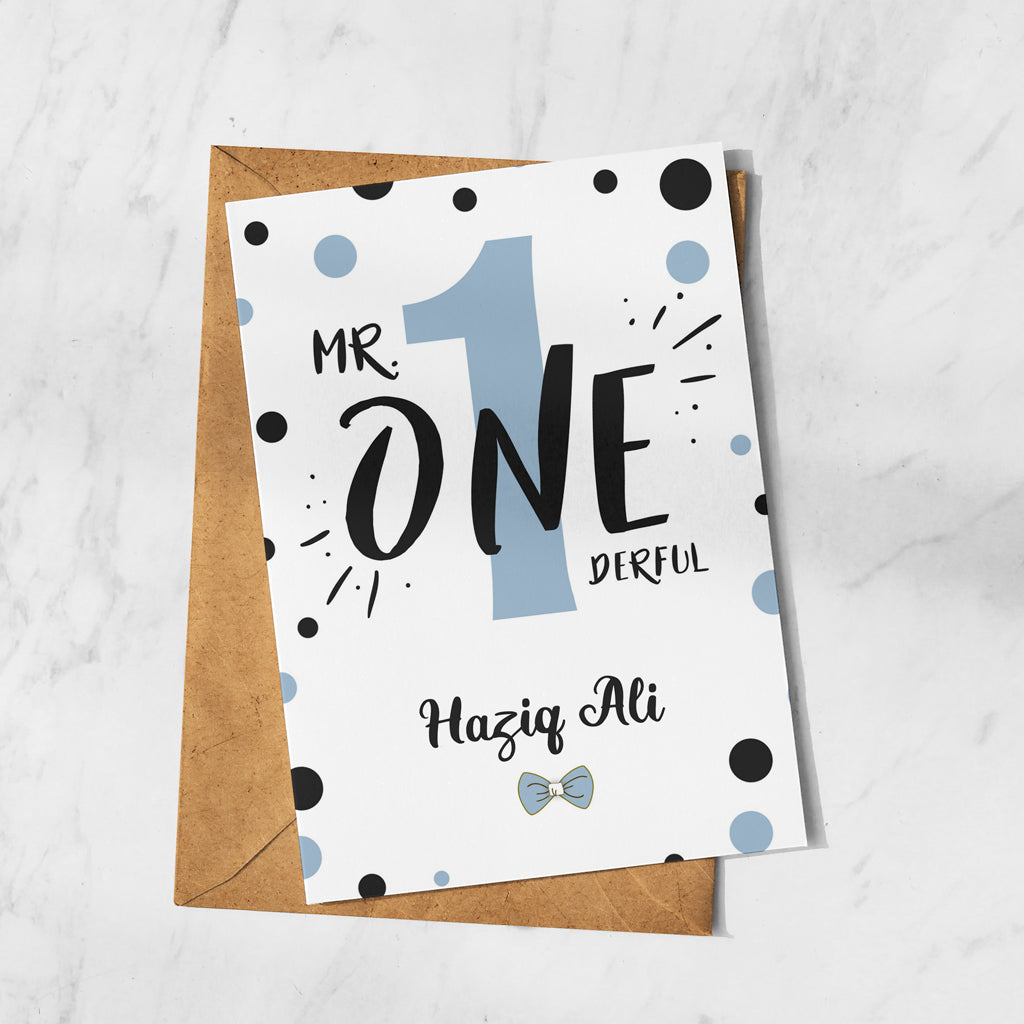 Mr Little Onederful Card
