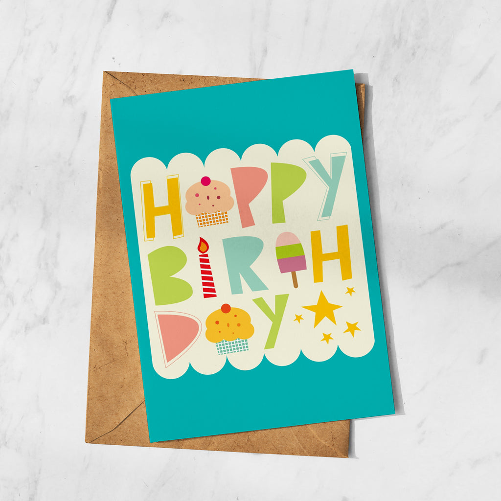 Happy Birthday Cupcake Card