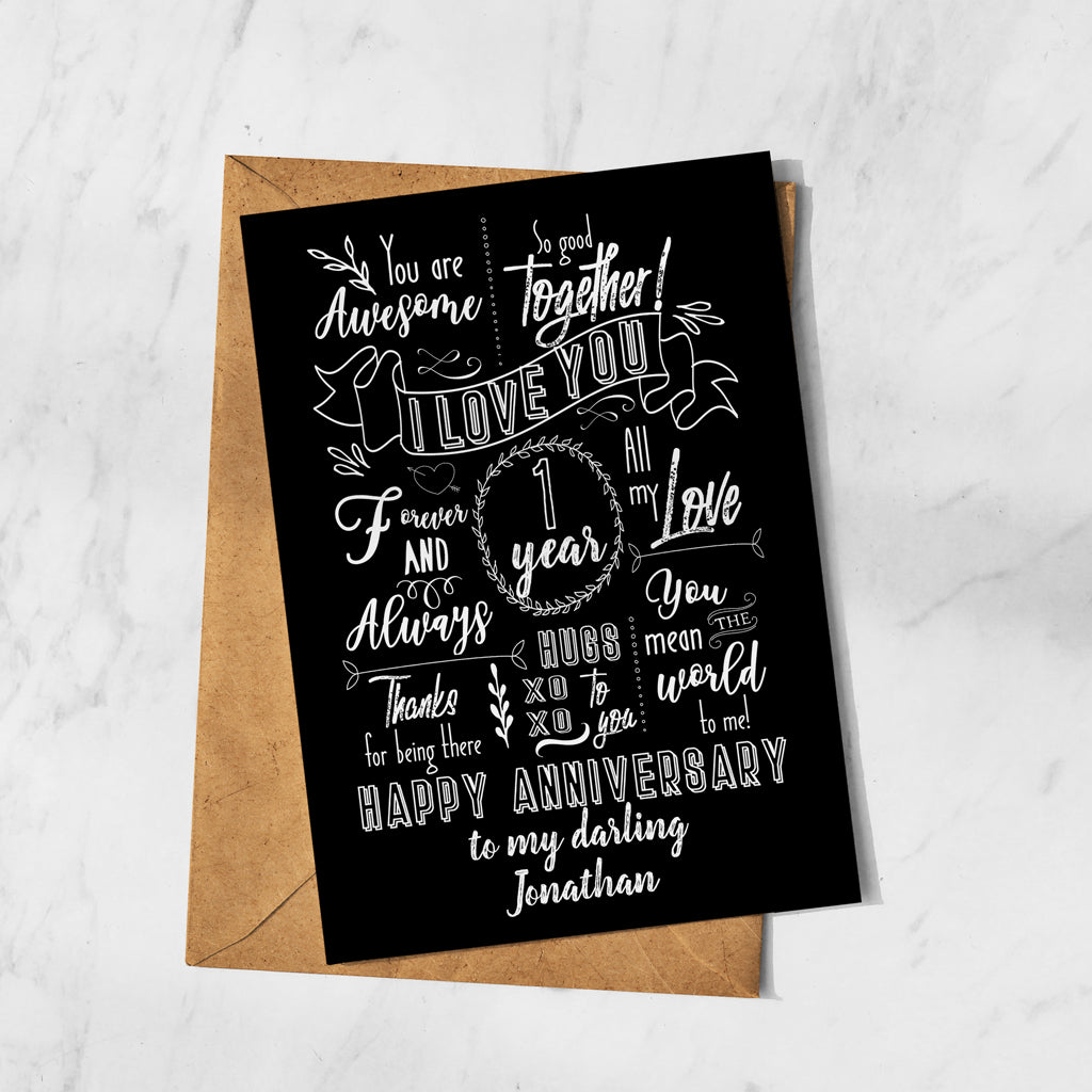 First Anniversary Card