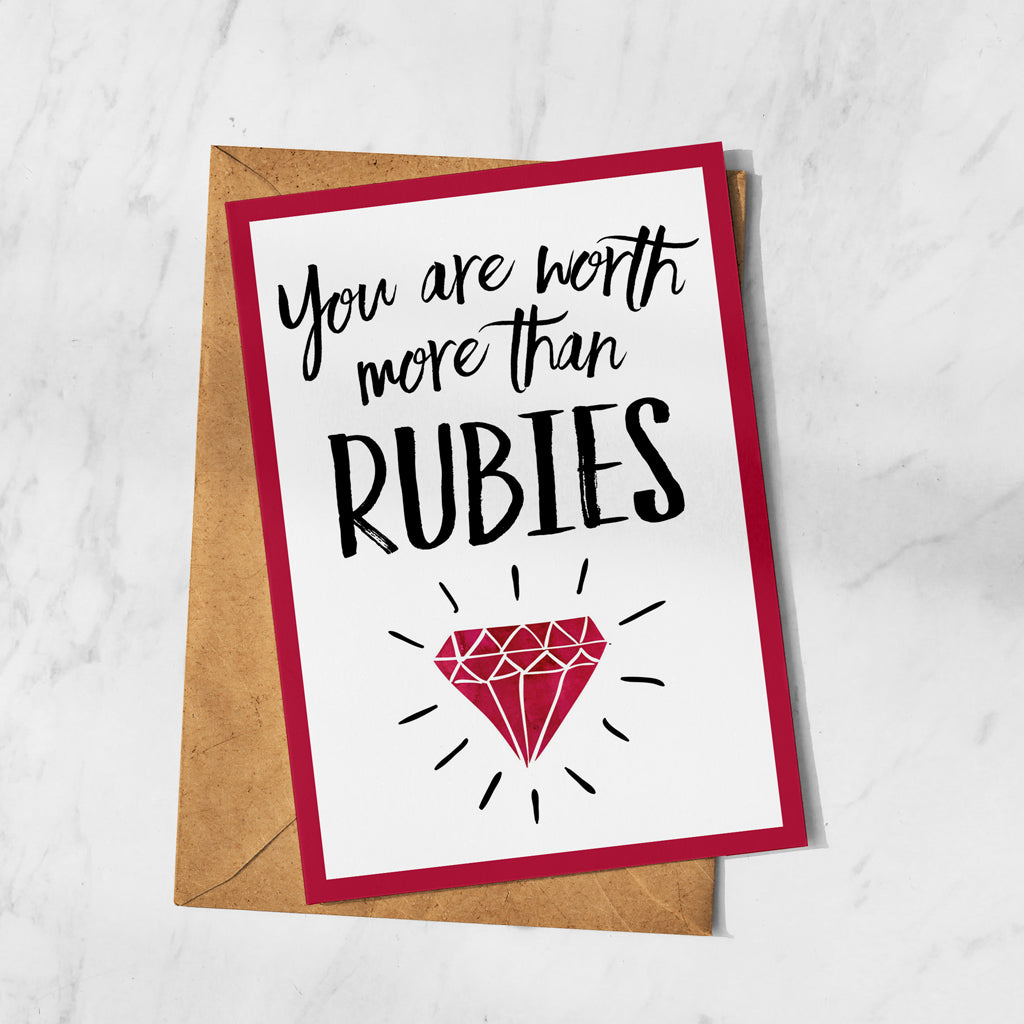 More Than Rubies Card